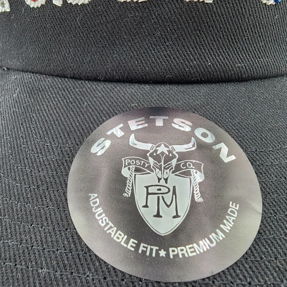 Stetson X Post‎ Malone Hat Studded Posty Ball Cap Black Adjustable Snapback NEW